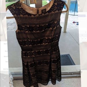 Vince Camuto sleeveless lace dress black